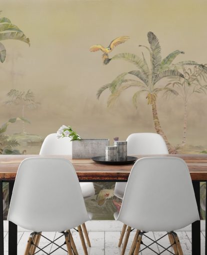 personalisierbares Dschungel-Wandbild in Gelb und Grün namens Eden's Canopy II von Loris Drago personalisierbares Dschungel-Wandbild in Gelb und Grün namens Eden's Canopy II von Loris Drago