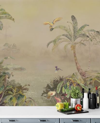 personalisierbares Dschungel-Wandbild in Gelb und Grün namens Eden's Canopy II von Loris Drago personalisierbares Dschungel-Wandbild in Gelb und Grün namens Eden's Canopy II von Loris Drago