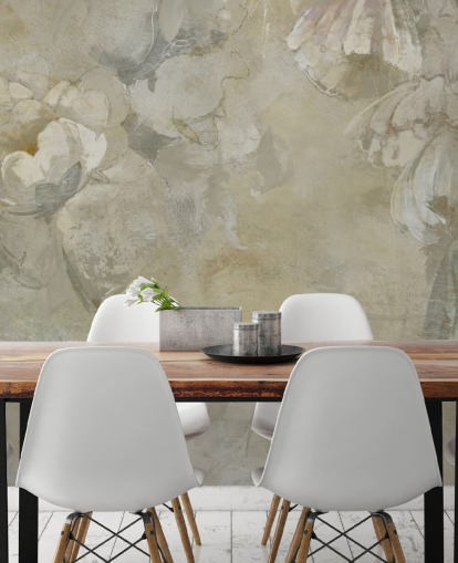 grey and yellow customisable vintage wall mural called Evanea by Loris Drago for bedrooms and living rooms grey and yellow customisable vintage wall mural called Evanea by Loris Drago for bedrooms and living rooms