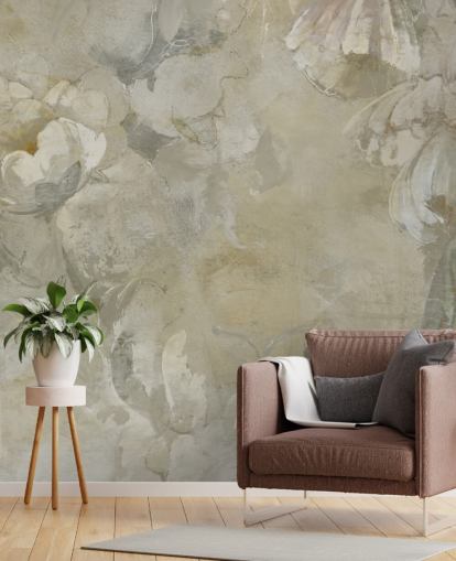 Graues und gelbes personalisierbares Vintage-Wandbild namens Evanea von Loris Drago für Schlafzimmer und Wohnzimmer Graues und gelbes personalisierbares Vintage-Wandbild namens Evanea von Loris Drago für Schlafzimmer und Wohnzimmer