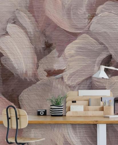 rosa och lila anpassad abstrakt väggmålning som heter Fluence av Loris Drago för sovrum rosa och lila anpassad abstrakt väggmålning som heter Fluence av Loris Drago för sovrum
