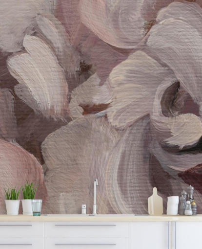 pink and purple custom abstract mural called Fluence by Loris Drago for bedrooms pink and purple custom abstract mural called Fluence by Loris Drago for bedrooms