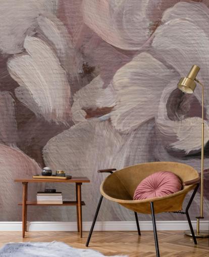 rosafarbenes und lila individuelles abstraktes Wandbild namens Fluence von Loris Drago für Schlafzimmer rosafarbenes und lila individuelles abstraktes Wandbild namens Fluence von Loris Drago für Schlafzimmer