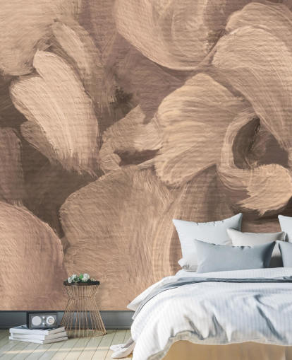 sepia anpassningsbar abstrakt väggmålning kallad Fluence II av Loris Drago för matsalar och hemmakontor sepia anpassningsbar abstrakt väggmålning kallad Fluence II av Loris Drago för matsalar och hemmakontor