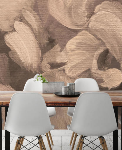 murale astratto personalizzabile color seppia chiamato Fluence II di Loris Drago per sale da pranzo e uffici domestici murale astratto personalizzabile color seppia chiamato Fluence II di Loris Drago per sale da pranzo e uffici domestici