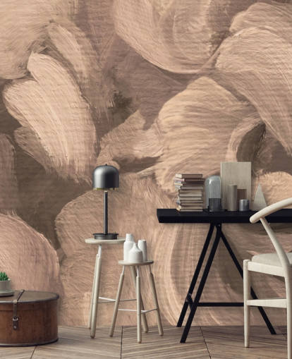 Personalisierbares abstraktes Wandbild in Sepia namens Fluence II von Loris Drago für Esszimmer und Heimbüros Personalisierbares abstraktes Wandbild in Sepia namens Fluence II von Loris Drago für Esszimmer und Heimbüros