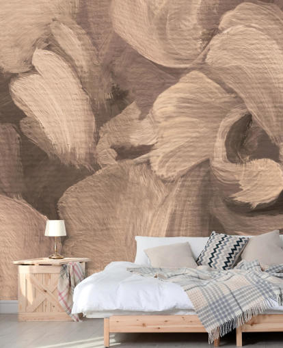 peinture murale abstraite personnalisable en sépia appelée Fluence II de Loris Drago pour les salles à manger et les bureaux à domicile peinture murale abstraite personnalisable en sépia appelée Fluence II de Loris Drago pour les salles à manger et les bureaux à domicile