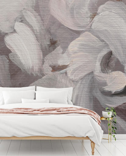 murale astratto bianco e viola chiamato Fluence III di Loris Drago per camere da letto e salotti murale astratto bianco e viola chiamato Fluence III di Loris Drago per camere da letto e salotti