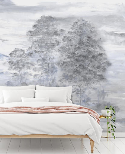 mural de paisaje abstracto personalizable gris y beige llamado Velaria de Loris Drago mural de paisaje abstracto personalizable gris y beige llamado Velaria de Loris Drago