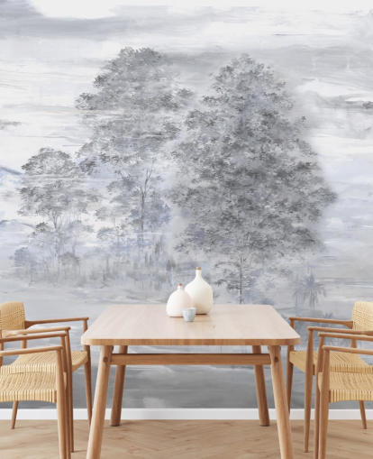 peinture murale de paysage abstraite personnalisable grise et beige appelée Velaria par Loris Drago peinture murale de paysage abstraite personnalisable grise et beige appelée Velaria par Loris Drago