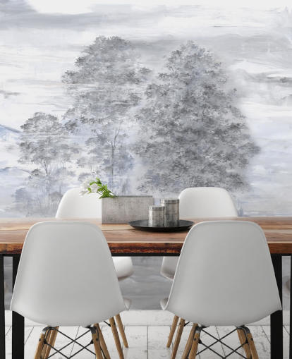 mural de paisaje abstracto personalizable gris y beige llamado Velaria de Loris Drago mural de paisaje abstracto personalizable gris y beige llamado Velaria de Loris Drago
