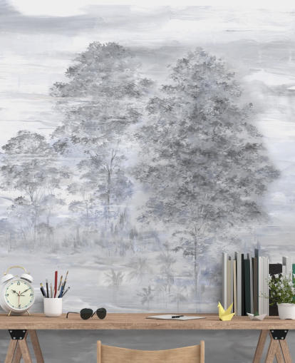 gray and beige customizable abstract landscape mural called Velaria by Loris Drago gray and beige customizable abstract landscape mural called Velaria by Loris Drago