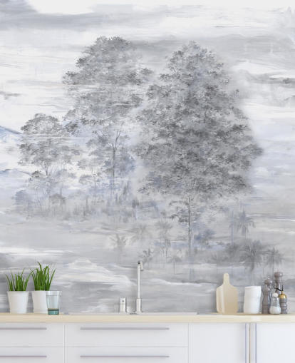 Personalisierbares abstraktes Landschaftsgemälde in Grau und Beige namens Velaria von Loris Drago Personalisierbares abstraktes Landschaftsgemälde in Grau und Beige namens Velaria von Loris Drago