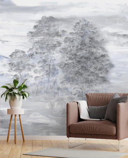 grey and beige customisable abstract landscape mural called Velaria by Loris Drago grey and beige customisable abstract landscape mural called Velaria by Loris Drago
