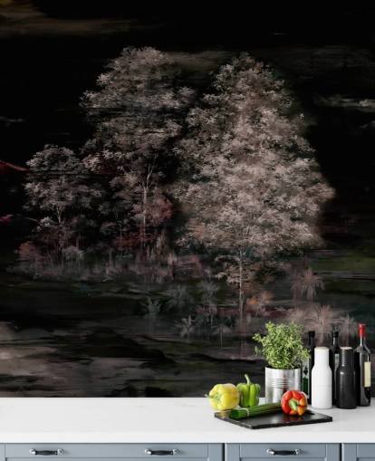 mural de pared oscuro personalizable llamado Velaria II de Loris Drago para dormitorios y pasillos mural de pared oscuro personalizable llamado Velaria II de Loris Drago para dormitorios y pasillos