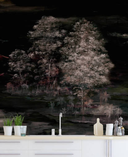 mural de parede natural escuro e personalizável chamado Velaria II de Loris Drago para quartos e corredores mural de parede natural escuro e personalizável chamado Velaria II de Loris Drago para quartos e corredores