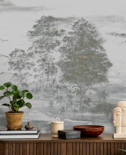 peinture murale paysagère grise personnalisable appelée Velaria III de Loris Drago pour les chambres, les salons et les couloirs peinture murale paysagère grise personnalisable appelée Velaria III de Loris Drago pour les chambres, les salons et les couloirs