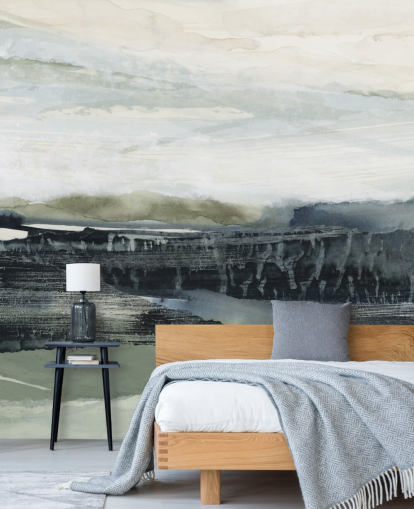 murale a parete astratto nero e grigio chiamato Dark Forest I di Lara Eckerman murale a parete astratto nero e grigio chiamato Dark Forest I di Lara Eckerman