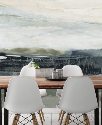 black and grey abstract forest wall mural called Dark Forest I by Lara Eckerman black and grey abstract forest wall mural called Dark Forest I by Lara Eckerman