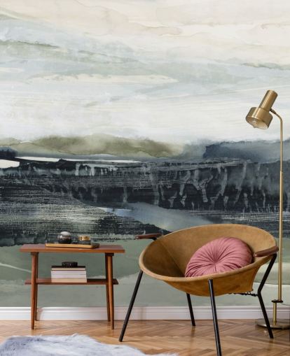 murale a parete astratto nero e grigio chiamato Dark Forest I di Lara Eckerman murale a parete astratto nero e grigio chiamato Dark Forest I di Lara Eckerman