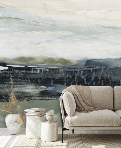 murale a parete astratto nero e grigio chiamato Dark Forest I di Lara Eckerman murale a parete astratto nero e grigio chiamato Dark Forest I di Lara Eckerman