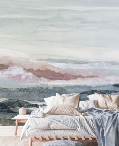 blaues, personalisierbares abstraktes Ozean-Wandbild namens Drifting Dreams von Lara Eckerman für Schlafzimmer, Badezimmer und Küchen blaues, personalisierbares abstraktes Ozean-Wandbild namens Drifting Dreams von Lara Eckerman für Schlafzimmer, Badezimmer und Küchen