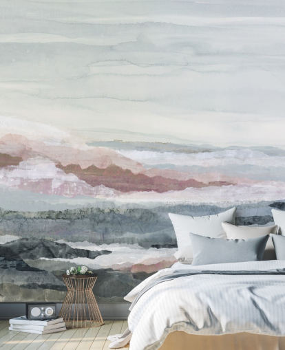 murale astratto blu personalizzabile sull'oceano chiamato Drifting Dreams di Lara Eckerman per camere da letto, bagni e cucine murale astratto blu personalizzabile sull'oceano chiamato Drifting Dreams di Lara Eckerman per camere da letto, bagni e cucine