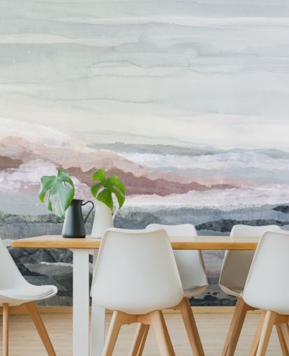 blå anpassningsbar abstrakt havväggmålning kallad Drifting Dreams av Lara Eckerman för sovrum, badrum och kök blå anpassningsbar abstrakt havväggmålning kallad Drifting Dreams av Lara Eckerman för sovrum, badrum och kök