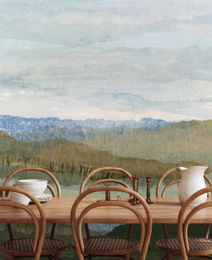 blå och grön abstrakt väggmålning kallad Saltwater Reverie av Lara Eckerman för sovrum och lounger blå och grön abstrakt väggmålning kallad Saltwater Reverie av Lara Eckerman för sovrum och lounger