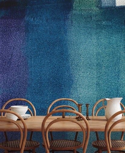 mural abstracto personalizable azul y morado llamado Painted Textures II de Tim Mossholder