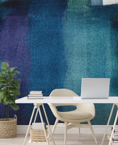 murale astratto personalizzabile blu e viola chiamato Painted Textures II di Tim Mossholder