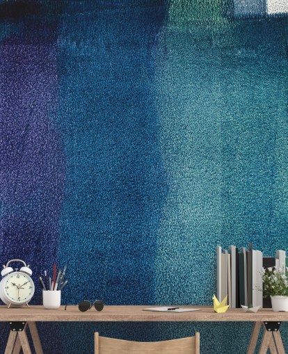 mural abstrato personalizável azul e roxo chamado Painted Textures II de Tim Mossholder