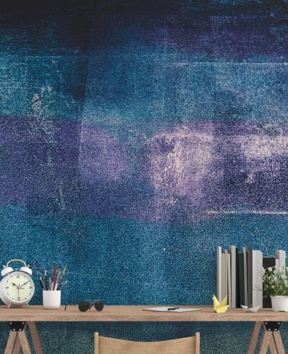 mural de pared abstracto personalizado azul y morado llamado Painted Textures III de Tim Mossholder para dormitorios y baños mural de pared abstracto personalizado azul y morado llamado Painted Textures III de Tim Mossholder para dormitorios y baños