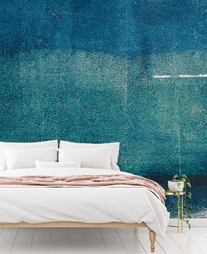 blaues individuelles abstraktes Wandbild namens Painted Textures von Tim Mossholder für Badezimmer, Flure und Küchen