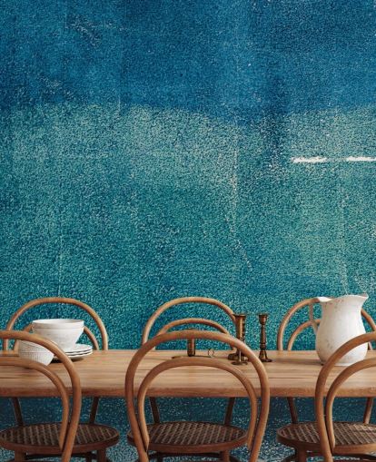 fresque murale abstraite bleue personnalisée appelée Painted Textures par Tim Mossholder pour les salles de bain, les couloirs et les cuisines