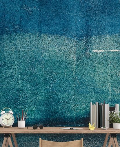 sininen mukautettu abstrakti seinämaalaus nimeltä Tim Mossholder Painted Textures kylpyhuoneisiin, käytäviin ja keittiöihin