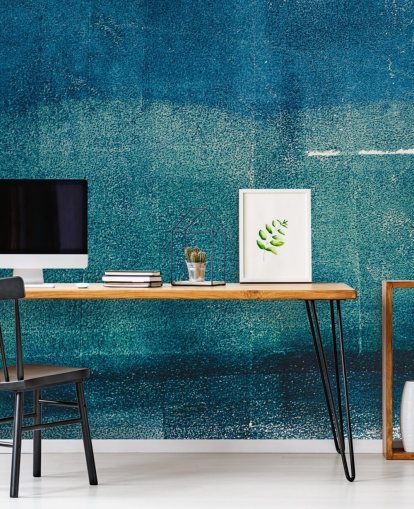 blue custom abstract wall mural called Painted Textures by Tim Mossholder for bathrooms, hallways and kitchens