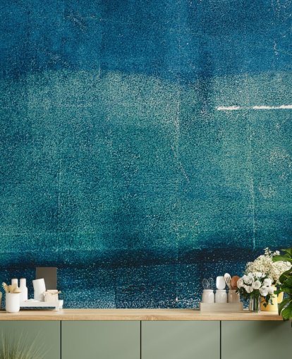 blaues individuelles abstraktes Wandbild namens Painted Textures von Tim Mossholder für Badezimmer, Flure und Küchen blaues individuelles abstraktes Wandbild namens Painted Textures von Tim Mossholder für Badezimmer, Flure und Küchen