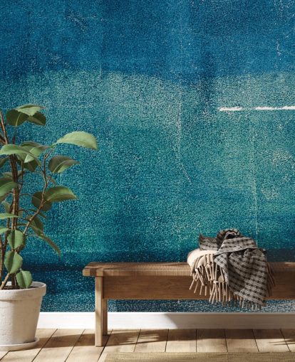 murale astratto personalizzato blu chiamato Painted Textures di Tim Mossholder per bagni, corridoi e cucine murale astratto personalizzato blu chiamato Painted Textures di Tim Mossholder per bagni, corridoi e cucine