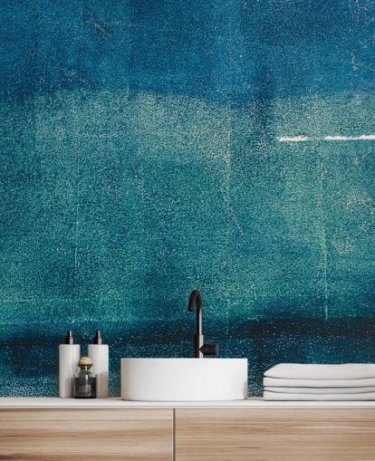 blaues individuelles abstraktes Wandbild namens Painted Textures von Tim Mossholder für Badezimmer, Flure und Küchen blaues individuelles abstraktes Wandbild namens Painted Textures von Tim Mossholder für Badezimmer, Flure und Küchen