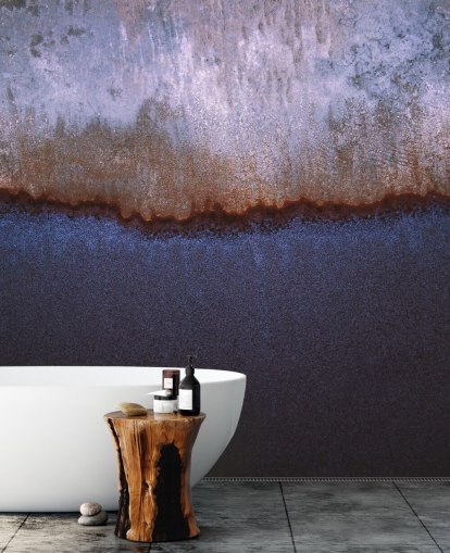 blaues und graues abstraktes Wandbild namens Rusty Metal von Tim Mossholder blaues und graues abstraktes Wandbild namens Rusty Metal von Tim Mossholder