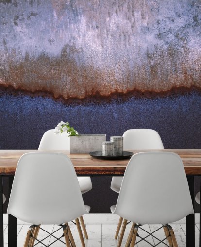 murale astratto blu e grigio chiamato Rusty Metal di Tim Mossholder murale astratto blu e grigio chiamato Rusty Metal di Tim Mossholder