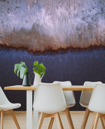 blue and grey abstract wall mural called Rusty Metal by Tim Mossholder