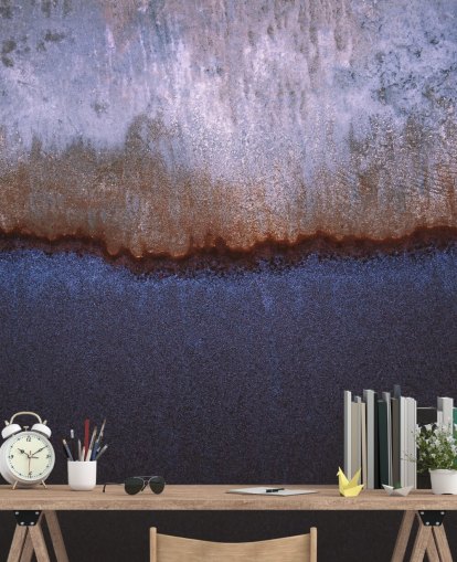 murale astratto blu e grigio chiamato Rusty Metal di Tim Mossholder murale astratto blu e grigio chiamato Rusty Metal di Tim Mossholder