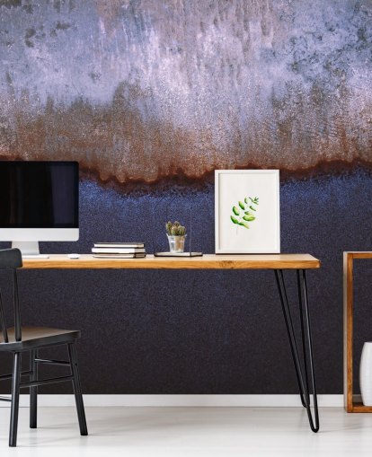 blue and grey abstract wall mural called Rusty Metal by Tim Mossholder blue and grey abstract wall mural called Rusty Metal by Tim Mossholder