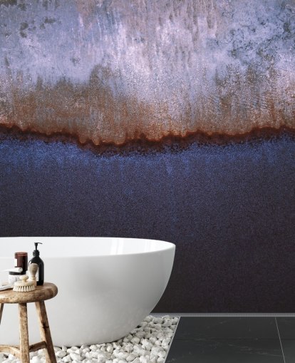 blaues und graues abstraktes Wandbild namens Rusty Metal von Tim Mossholder blaues und graues abstraktes Wandbild namens Rusty Metal von Tim Mossholder