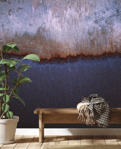 murale astratto blu e grigio chiamato Rusty Metal di Tim Mossholder murale astratto blu e grigio chiamato Rusty Metal di Tim Mossholder