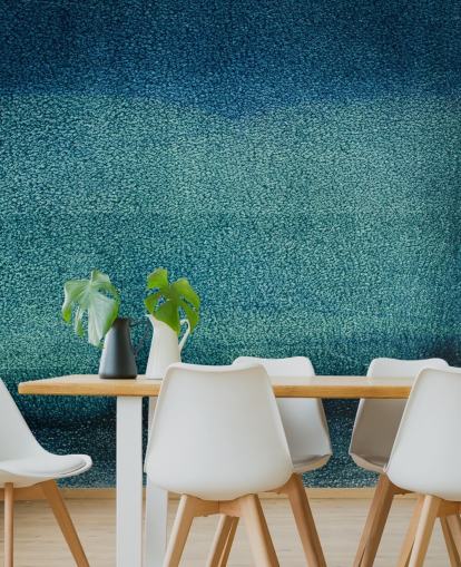 teal customisable abstract wall mural called Teal Serenity by Tim Mossholder for bathrooms and kitchens
