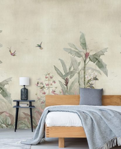 vintage jungle wall mural called Old Sage Vintage Borneo Jungle by Bloomery Decor vintage jungle wall mural called Old Sage Vintage Borneo Jungle by Bloomery Decor