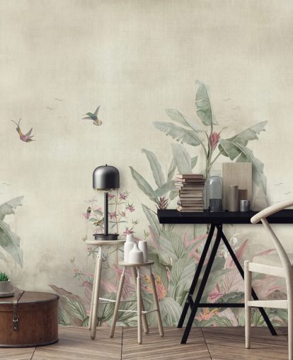 mural de pared vintage de la jungla llamado Old Sage Vintage Borneo Jungle de Bloomery Decor